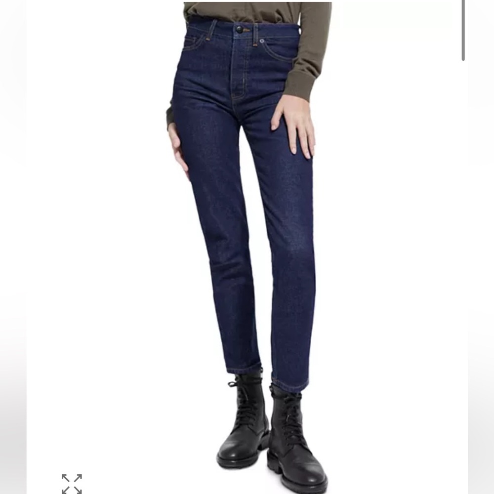 The Kooples High Rise Slim Fit Jeans in Brut